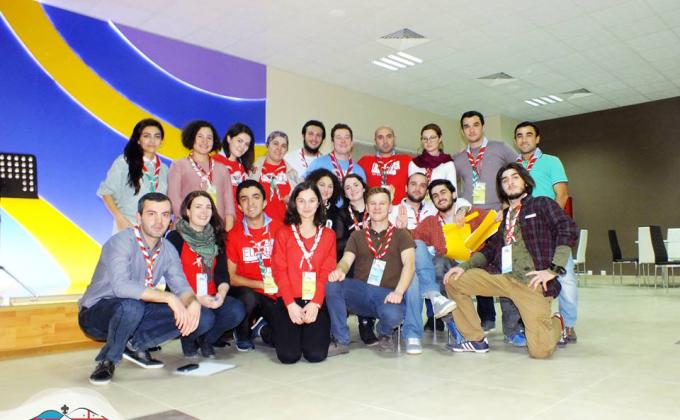 Azerbaijani - Georgian - Polish scouts held on a training