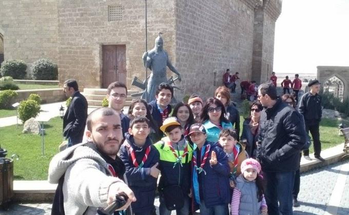 Baku scouts participaed in Nowruz holiday in the Historical Architectural Castle Reserve Monument