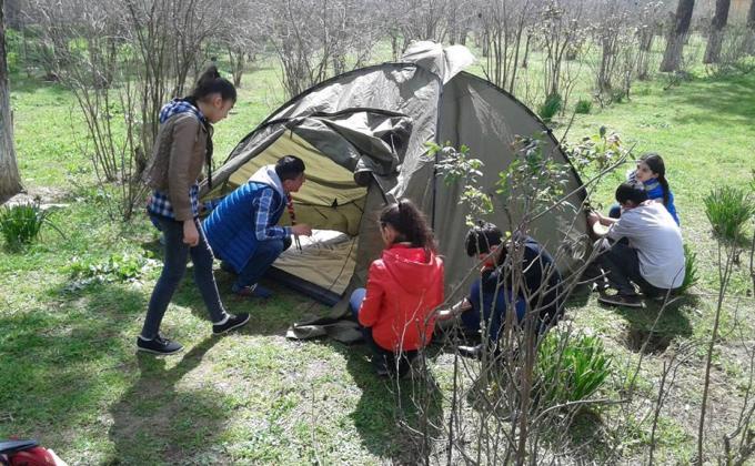 Scouts  of " Mubarizlar " Scout Unit held the first spring meeting