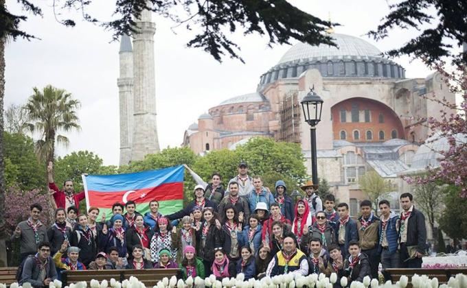 Scouts from Azerbaijan visited Turkey to participate in the ceremony of Guards of Honor parade commemorating the 100th anniversary of the Chanakkala Victory.