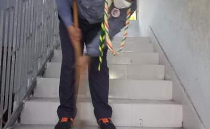 Cleaning The School Campus in "International Peace Day-2020 & Work Shop On SCOUT's Better World Framework" Organised by "Hasan Ali Gov't High School Scout Group,Chandpur.