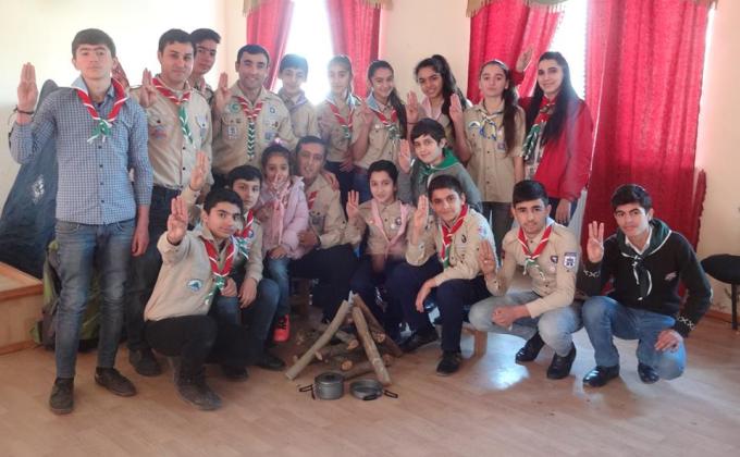 " Mubarizler " Scout group held a presentation ceremony.