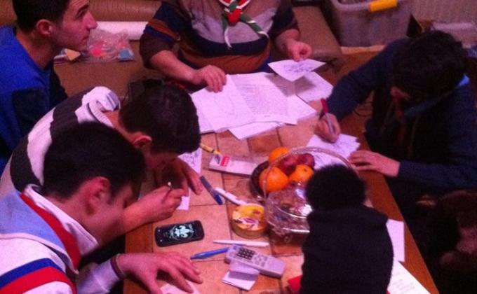 Shaki scouts prepares to the spring camp with the participation of active members .