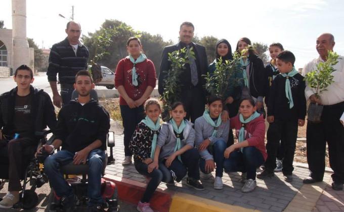 حملة زراعة الاشجار   One scout one tree from Palestine