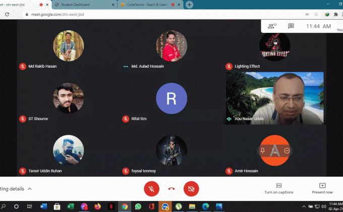 ক্রু মিটিং ২ এপ্রিল ২০২১