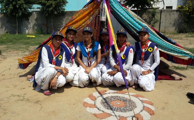 Tent making  and rangoli compitiation 