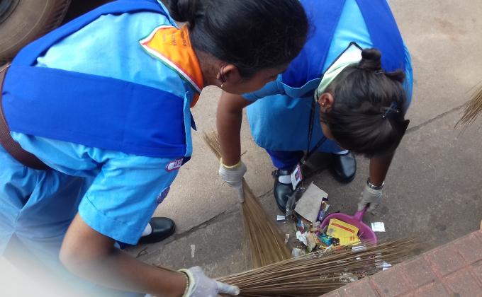 Quit India Day  celebration  Swacha Bharath cleaning Service Programe 2017