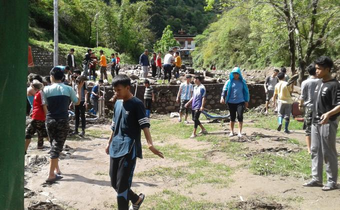 Support we provided to community after flood