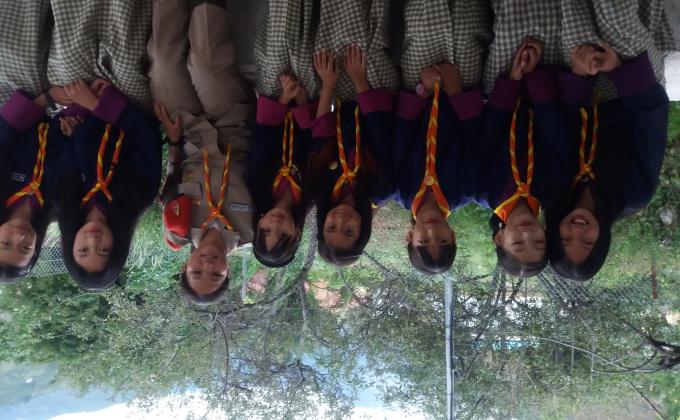 volunteering during fund raising program at Khangkhu School.