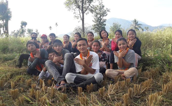 community service (paddy cultivation)