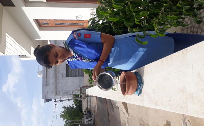 feeding birds  ( project SANKALP)