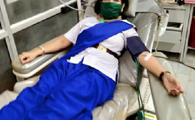 blood donet by unit leader suman charan