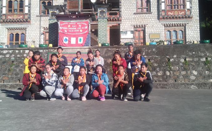 scouting in Samcholing higher secondary school. 