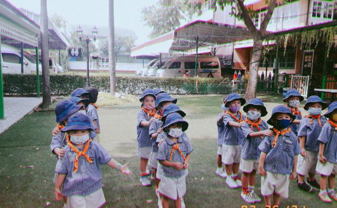 ฝึกจัดระเบียบแถวลูกเสือบีเวอร์