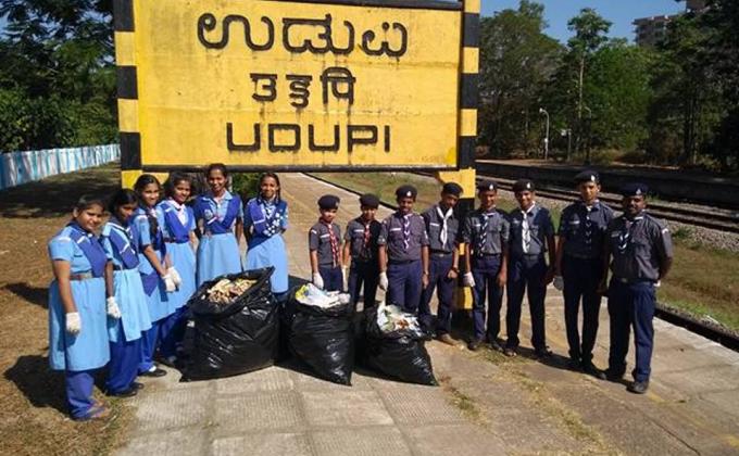 Swacha Bharat Service Project -udupi Karnataka .Indrali Railwaystation cleaning December month 2017