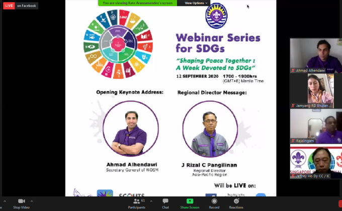 Webinar Series for Scouts for SDGs(Day1)
