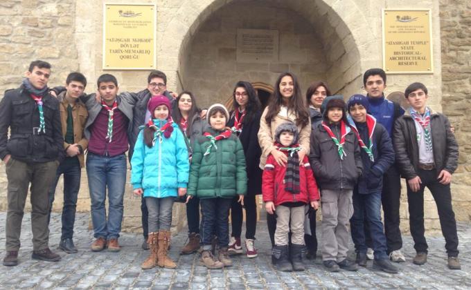 Baku scouts have marched "Ateshgah"