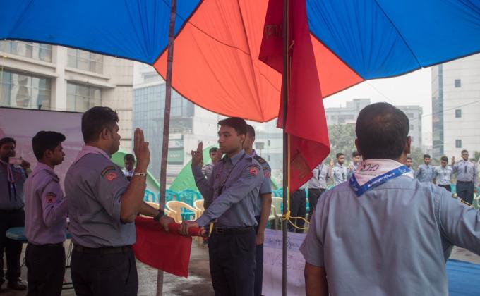 Initiation program of 13th Hussars Open Rover Scout Group