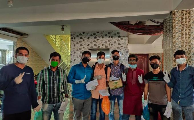 Awareness campaign for the Corona virus prevention and Distribution of food among the poor & helpless