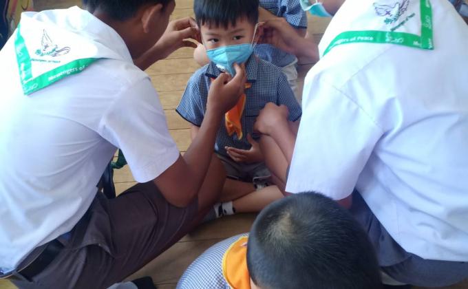 สวมหน้ากากเพื่อป้องกันการแพร่ระบาดของ Covid 19