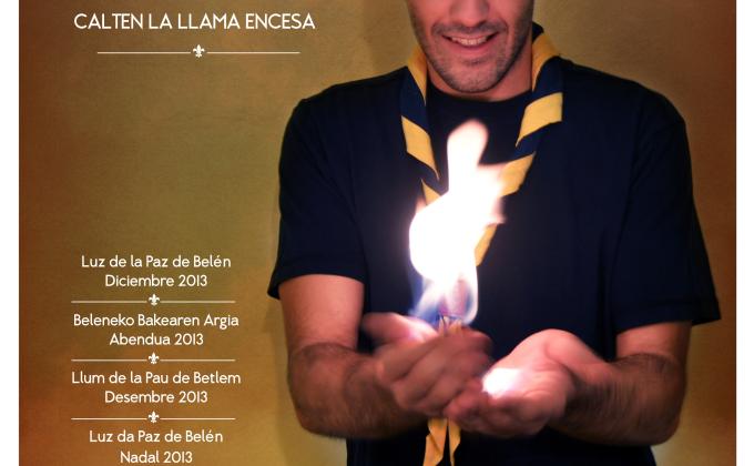 Acogida de la Luz de la Paz de Belén 2013