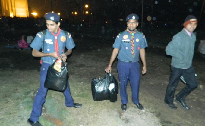 A Scout helps protect Public Property