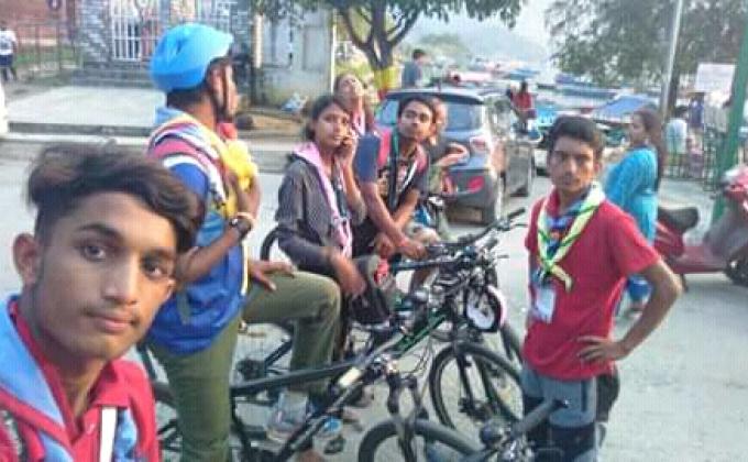 প্রথম নেপাল রোভার মুট-২০১৯ এ বাইসাইকেল এডুকেশন ট্যুর এ ৬০ জন অংশগ্রহণ করি।