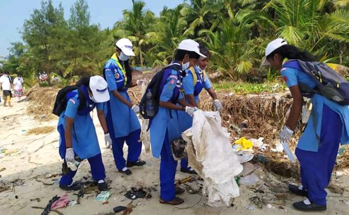 Swatch Bharath Beach Cleanliness drive, BSG Udupi, Karnataka, India. 
