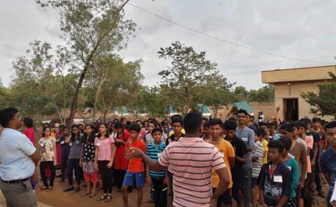 Service at district llevel preparatory testing camp for scout and guide udupi ditrict