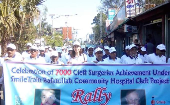 celebration of 7000 cleft surgeries Achievement Road show.