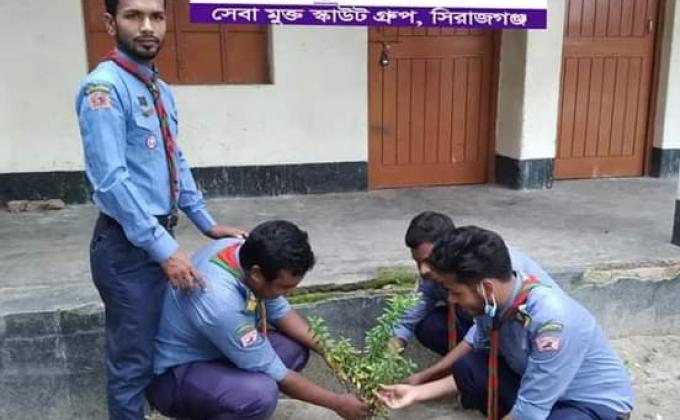 সেবা মুক্ত স্কাউট গ্রুপ সিরাজগঞ্জ এর বিশ্ব শান্তি দিবস উপলক্ষে বৃক্ষ রোপন কর্মসূচী পালন

