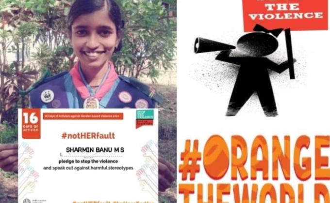 "Activism Against Gender Based Violence _Not Her Fault ": Bharat Scouts And Guides Karnataka, District Association Udupi. India.