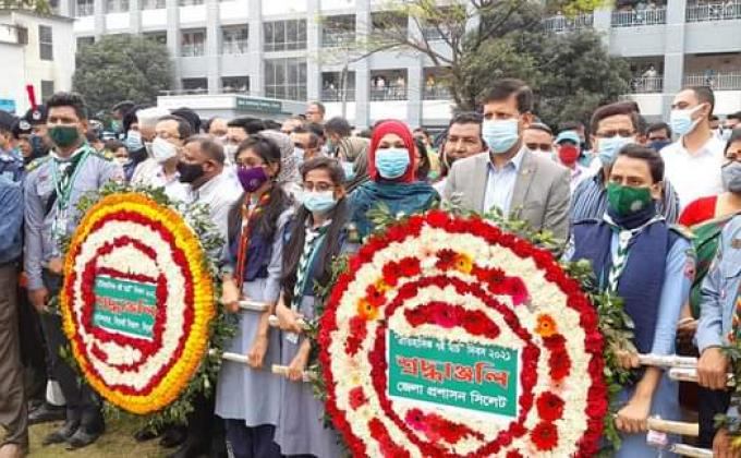 ২১ শে ফেব্রুয়ারি মাতৃভাষা দিবসে সিলেট জেলা রোভারের দায়িত্ব পালন