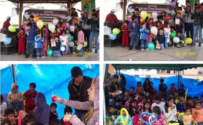 Agasajo día del niño dirigido a los hijos de las internas del penal  San Sebastián  Mujeres (Cochabamba)