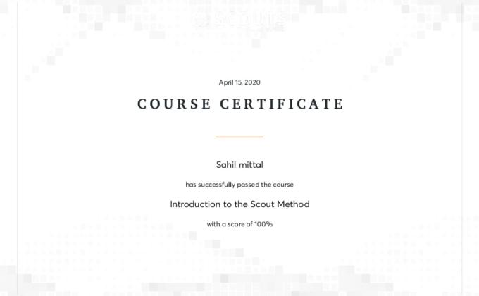 E-learning Introduction to the Scout Method