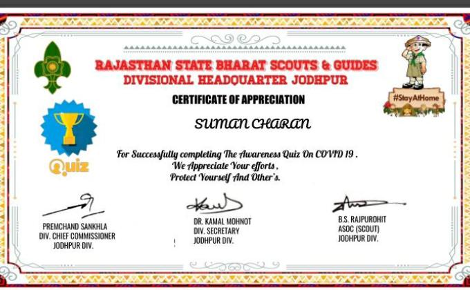 Awareness Quiz on covid 19 