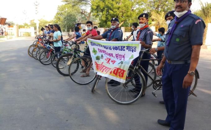 विश्व पर्यावरण दिवस पर साइकिल रैली की एक झलक*