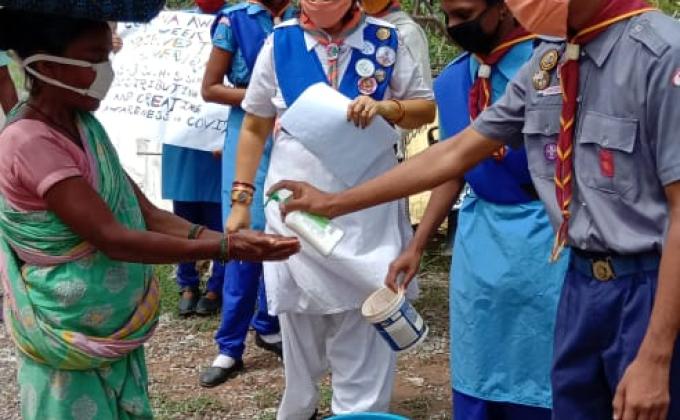 Hand wash and mask distribution program