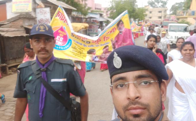 पल्स पोलियो हेतु प्रभात फेरी का आयोजन