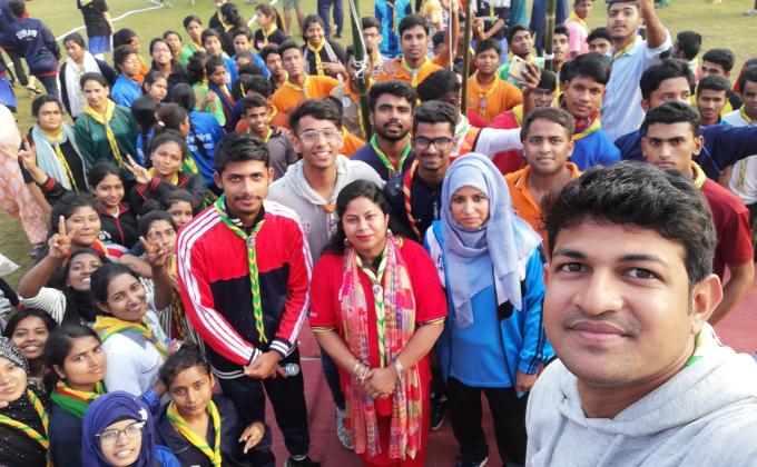 Dhaka District Rover Moot held on sub - district Dhamrai Novojog Degree College
March, 18 to 23, 2019 organised by Bangladesh Scouts Dhaka District Rover. Participants in deferent College University and Open Rover Scout Unit More then 100 units.