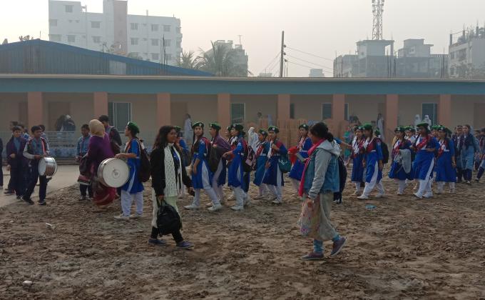 During school ceremonies