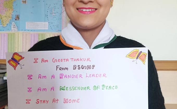 Awareness campaign Fighting Against COVID-19 by Poster Making (The Bhart scouts and guides Himachal Pradesh)