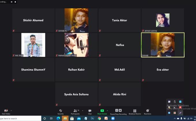 Messangers of peace রিং ব্যাজ  অর্জন প্রসঙ্গে ঢাকা পলিটেকনিক ইনস্টিটিউট রোভার স্কাউটস কর্তৃক আয়োজিত অনলাইন জুম মিটিং  