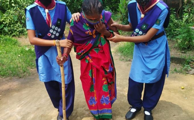 Helps to rural Adults person