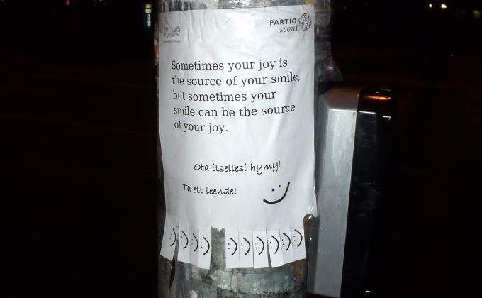 Scouts from Turku share smile