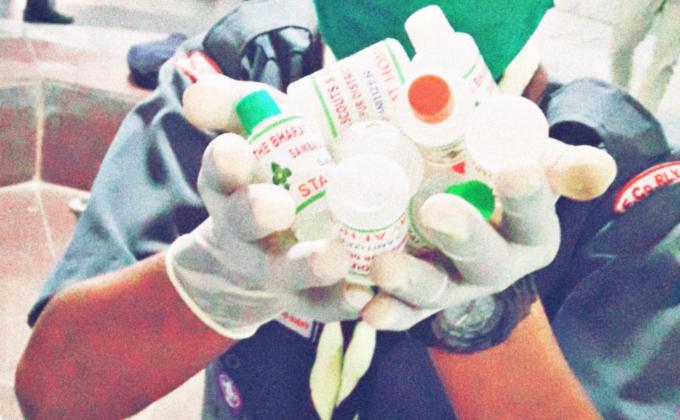 Masks and sanitizer distribution 