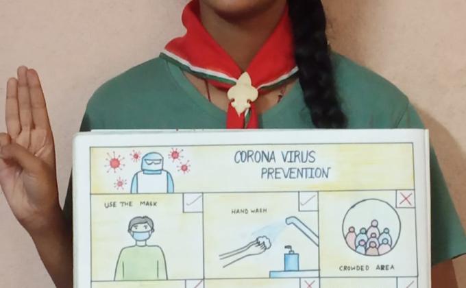 Poster making against coronavirus