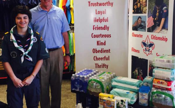 Scouts Supporting Blanco River Flood victims