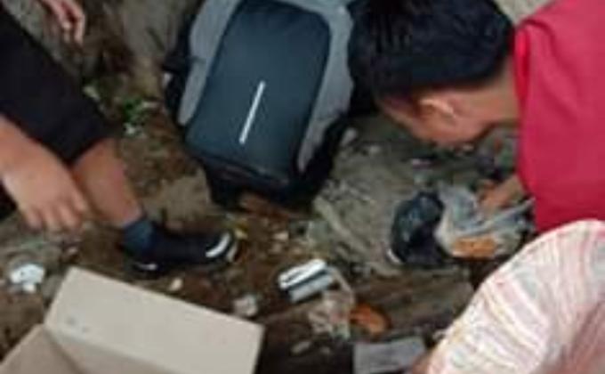 cleaned a way towards our local monastery 