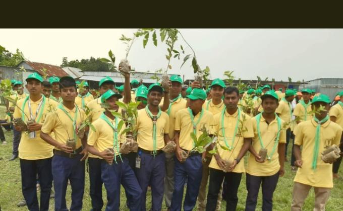 ৭ম রোভার রিভার র্্যাফটিং ক্যাম্পে বৃক্ষ রোপন 